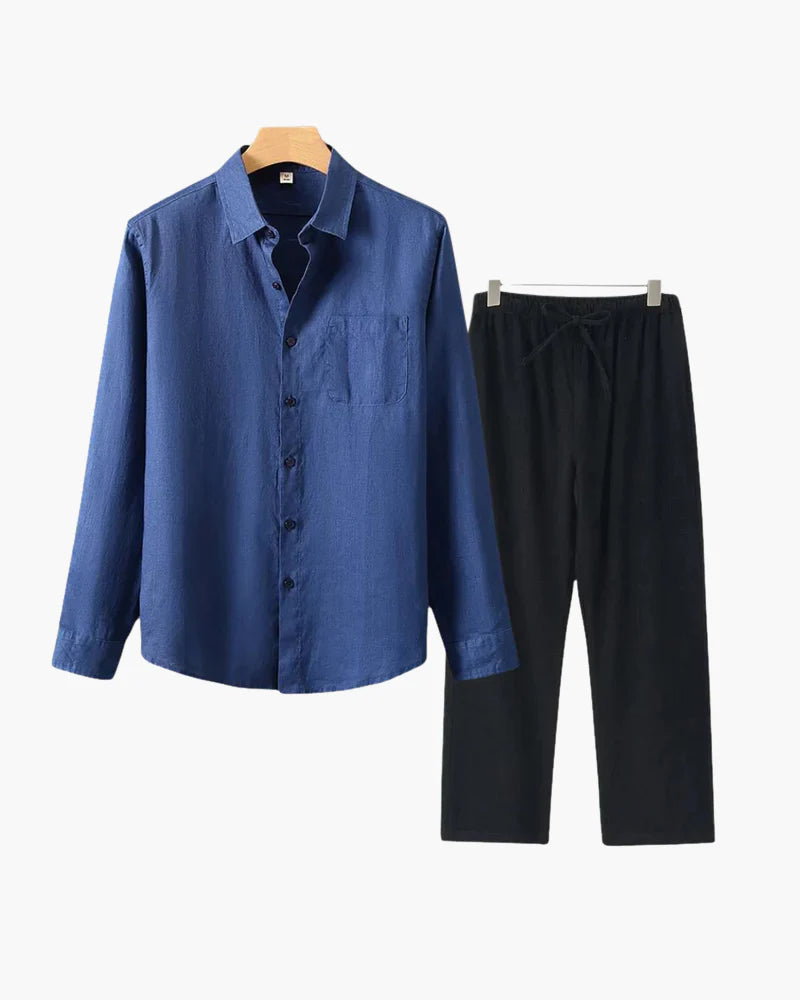 Aurelé Linen Set – Shirt & Trousers Combo