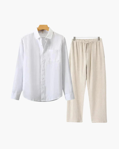 Aurelé Linen Set – Shirt & Trousers Combo