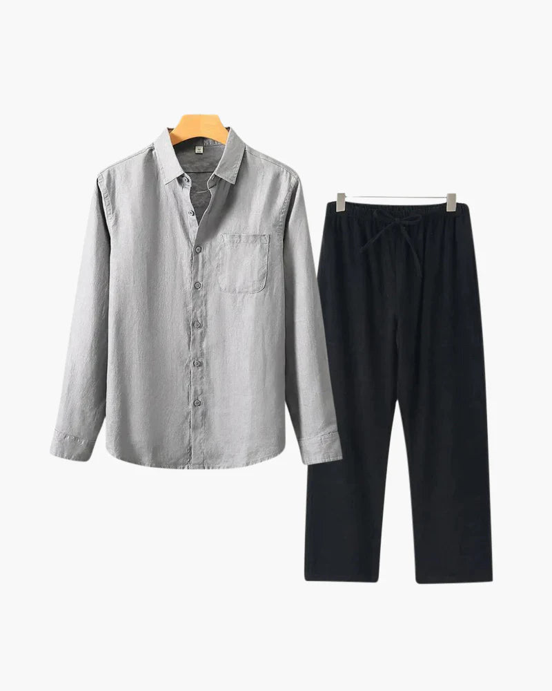 Aurelé Linen Set – Shirt & Trousers Combo