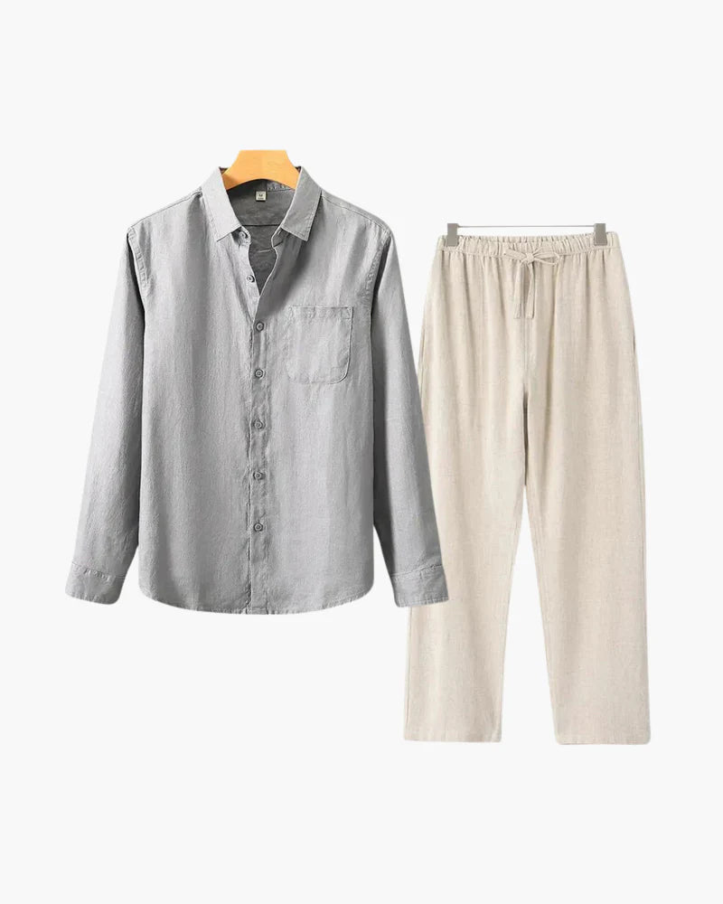 Aurelé Linen Set – Shirt & Trousers Combo