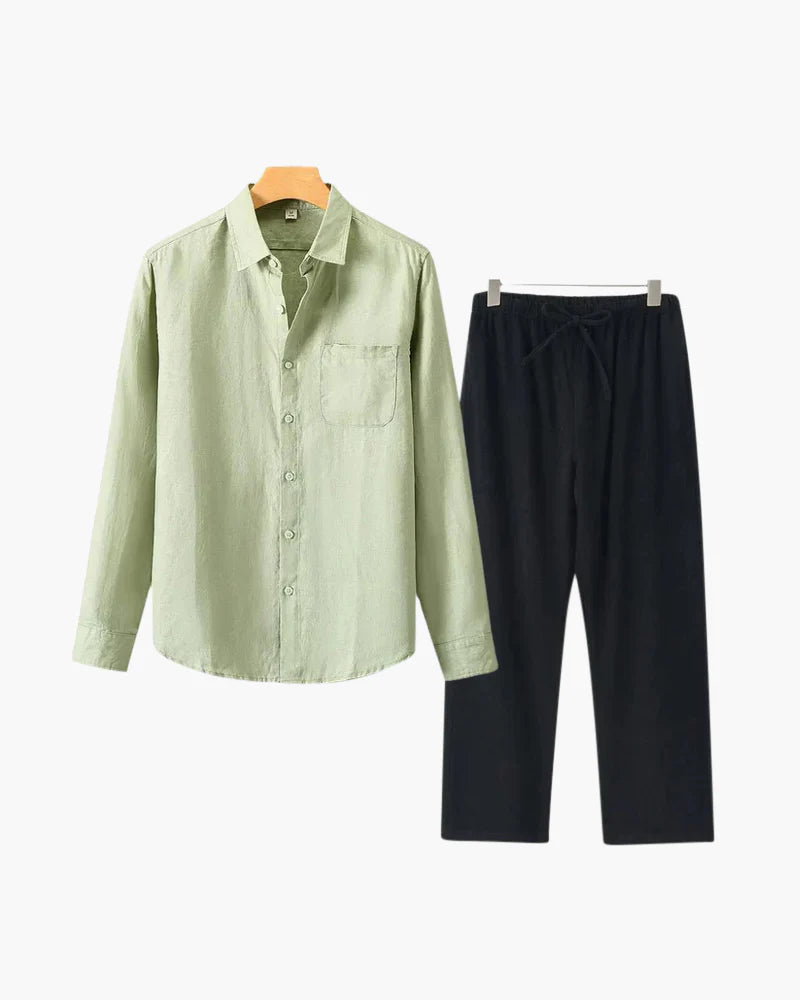 Aurelé Linen Set – Shirt & Trousers Combo