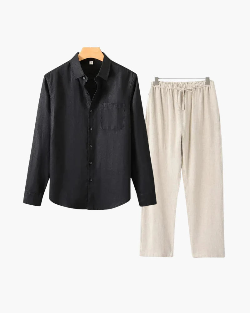 Aurelé Linen Set – Shirt & Trousers Combo