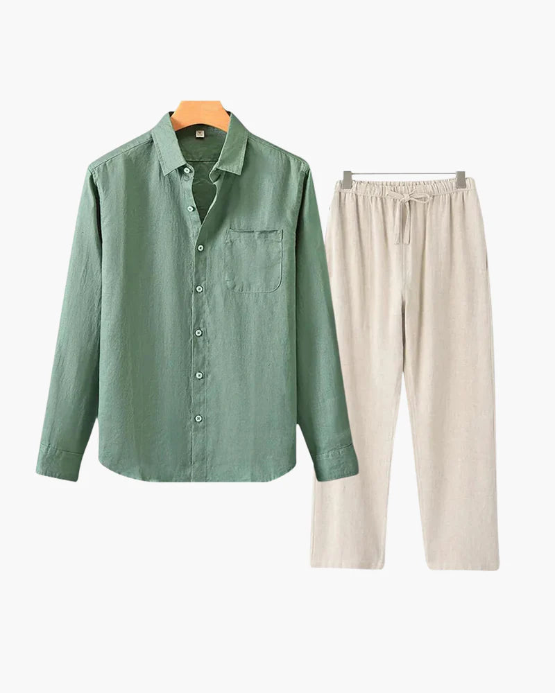 Aurelé Linen Set – Shirt & Trousers Combo