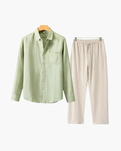 Aurelé Linen Set – Shirt & Trousers Combo
