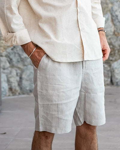Capri Linen Shorts – Relaxed Fit Elegance