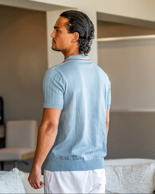 Milan Knit Polo – Modern Minimalist Style