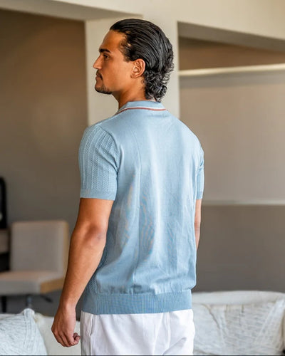 Milan Knit Polo – Modern Minimalist Style