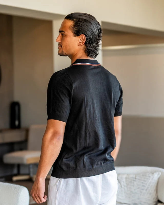 Milan Knit Polo – Modern Minimalist Style