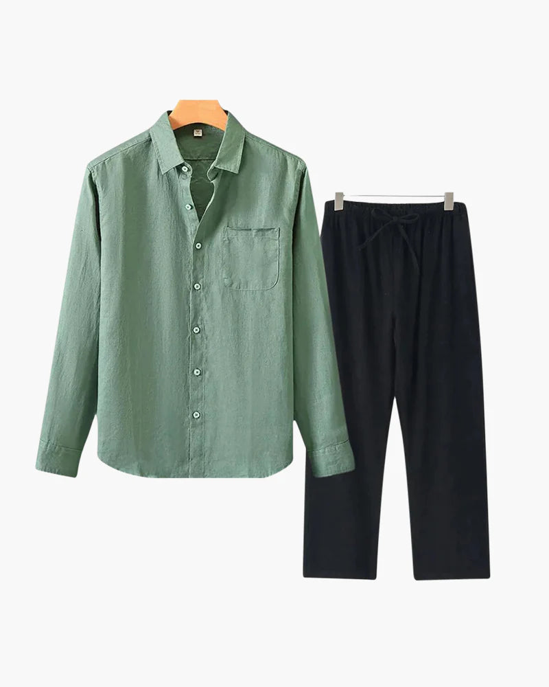 Aurelé Linen Set – Shirt & Trousers Combo