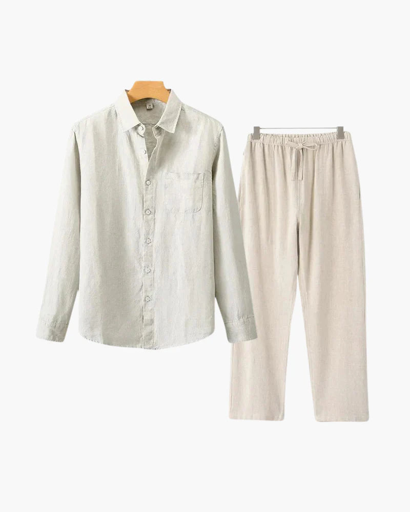 Aurelé Linen Set – Shirt & Trousers Combo